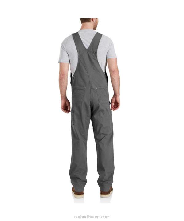 tumma khaki miehet Carhartt jyrkkä flex rento istuvuus canvas-lappuhaalari 4NNJ75