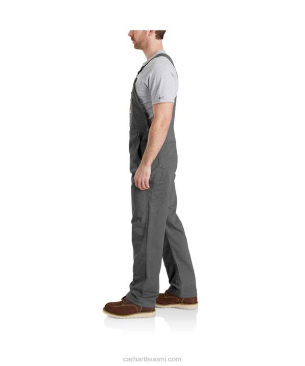 tumma khaki miehet Carhartt jyrkkä flex rento istuvuus canvas-lappuhaalari 4NNJ75