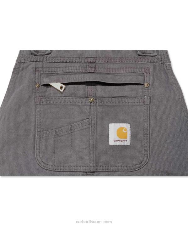 tumma khaki miehet Carhartt jyrkkä flex rento istuvuus canvas-lappuhaalari 4NNJ75
