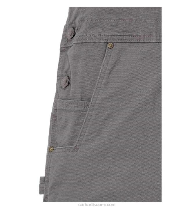 tumma khaki miehet Carhartt jyrkkä flex rento istuvuus canvas-lappuhaalari 4NNJ75