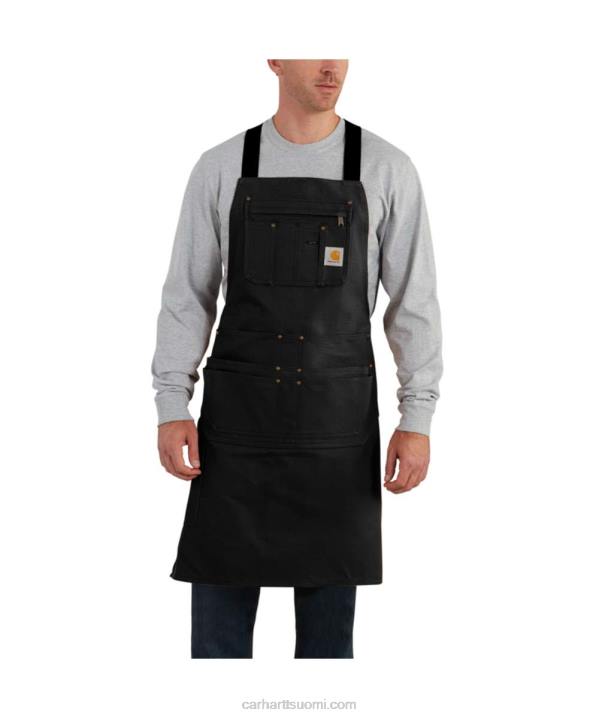 musta miehet Carhartt kiinteä ankan esiliina 4NNJ12