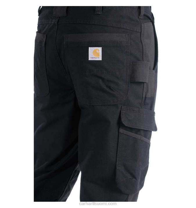 musta miehet Carhartt teräksinen luja flex rented fit kaksinkertainen etu lasti työhousut 4NNJ64