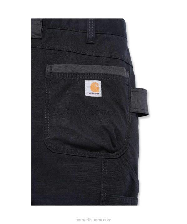musta miehet Carhartt teräksinen luja flex rented fit kaksinkertainen etukäyttöön työhousut 4NNJ57
