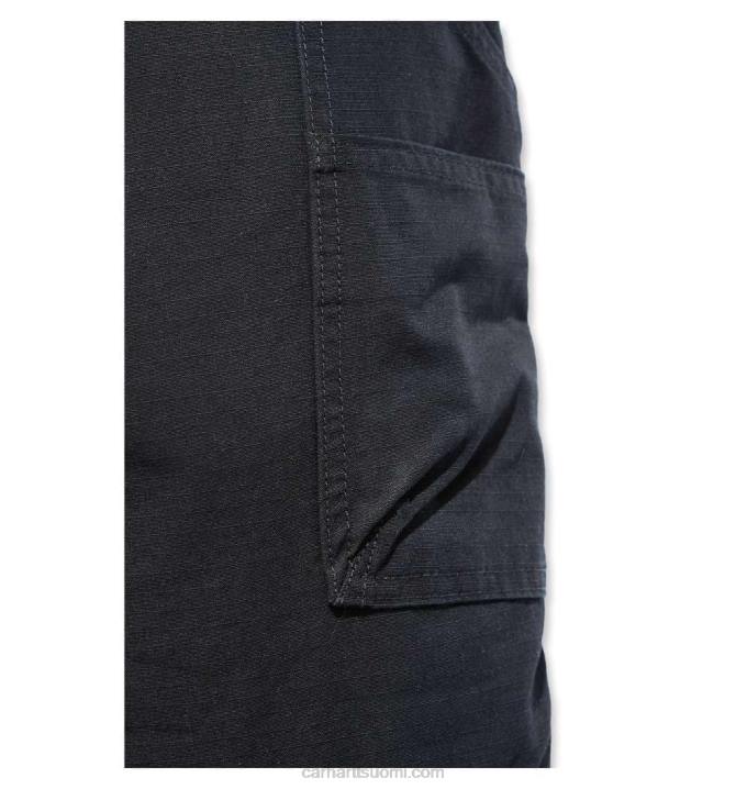 musta miehet Carhartt teräksinen luja flex rented fit kaksinkertainen etukäyttöön työhousut 4NNJ57