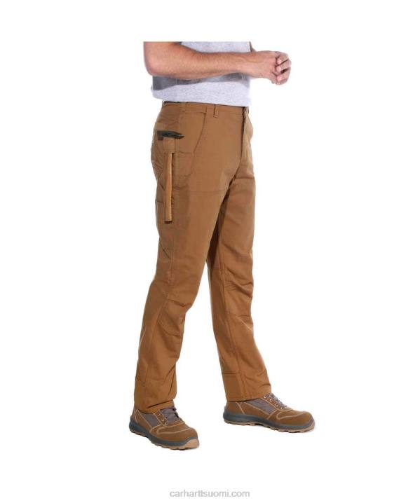 musta miehet Carhartt teräksinen luja flex rented fit kaksinkertainen etukäyttöön työhousut 4NNJ57