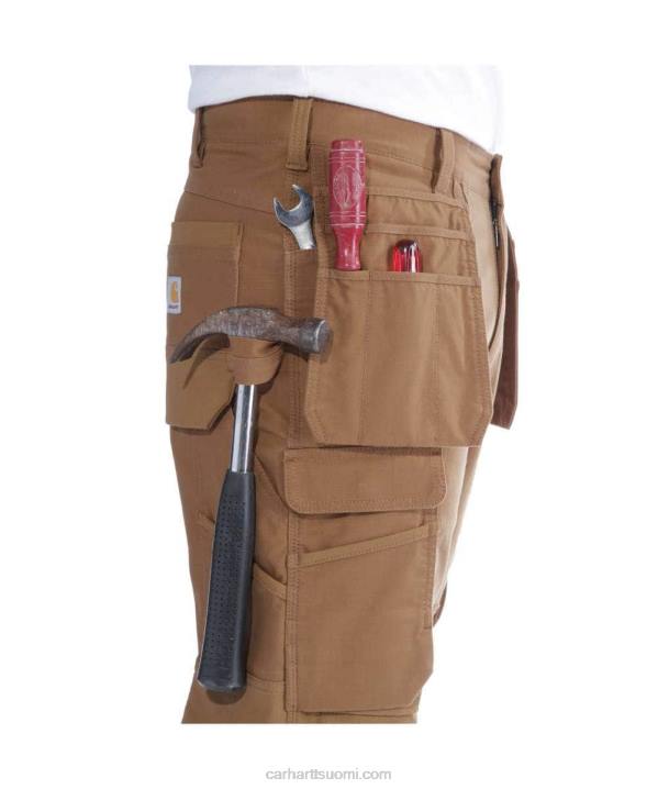 musta miehet Carhartt teräksinen luja flex rented istuvuus kaksinkertainen edessä cargo monitaskuinen työhousut 4NNJ62