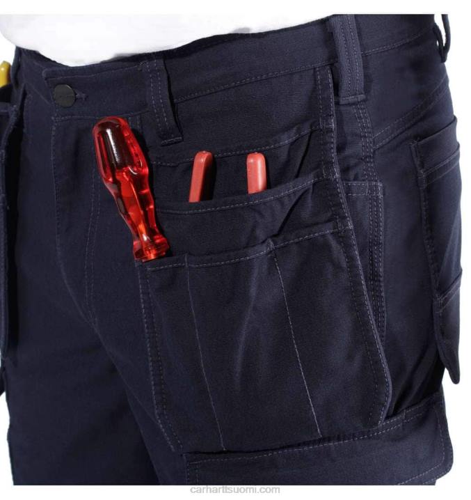 musta miehet Carhartt teräksinen luja flex rented istuvuus kaksinkertainen edessä cargo monitaskuinen työhousut 4NNJ62