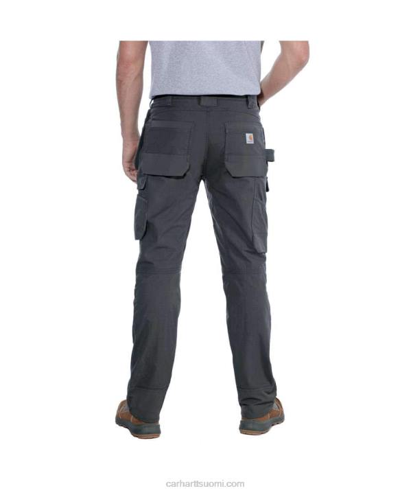 musta miehet Carhartt teräksinen luja flex rented istuvuus kaksinkertainen edessä cargo monitaskuinen työhousut 4NNJ62