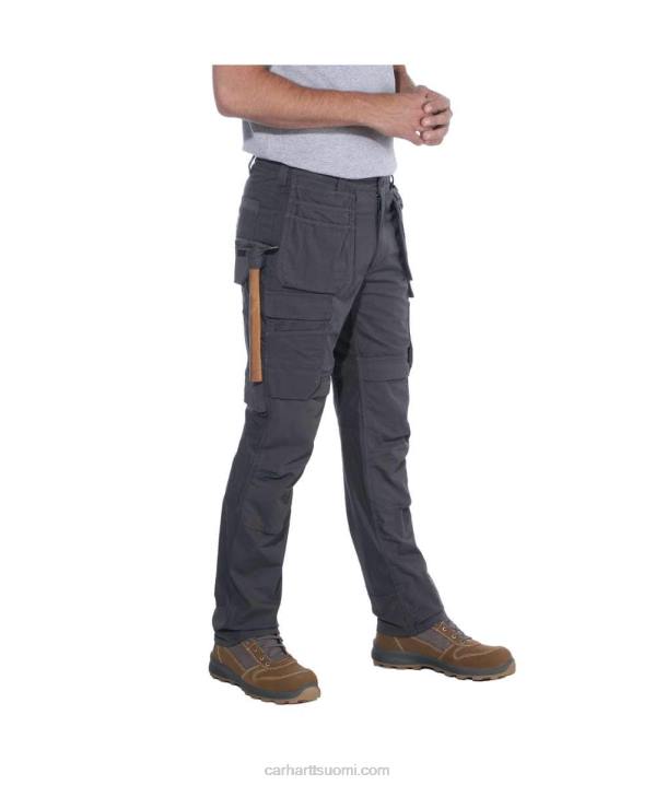 musta miehet Carhartt teräksinen luja flex rented istuvuus kaksinkertainen edessä cargo monitaskuinen työhousut 4NNJ62