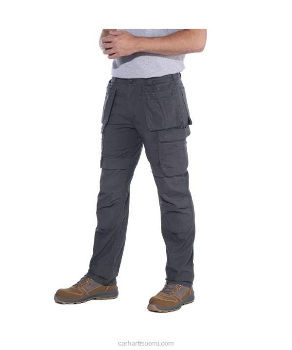musta miehet Carhartt teräksinen luja flex rented istuvuus kaksinkertainen edessä cargo monitaskuinen työhousut 4NNJ62