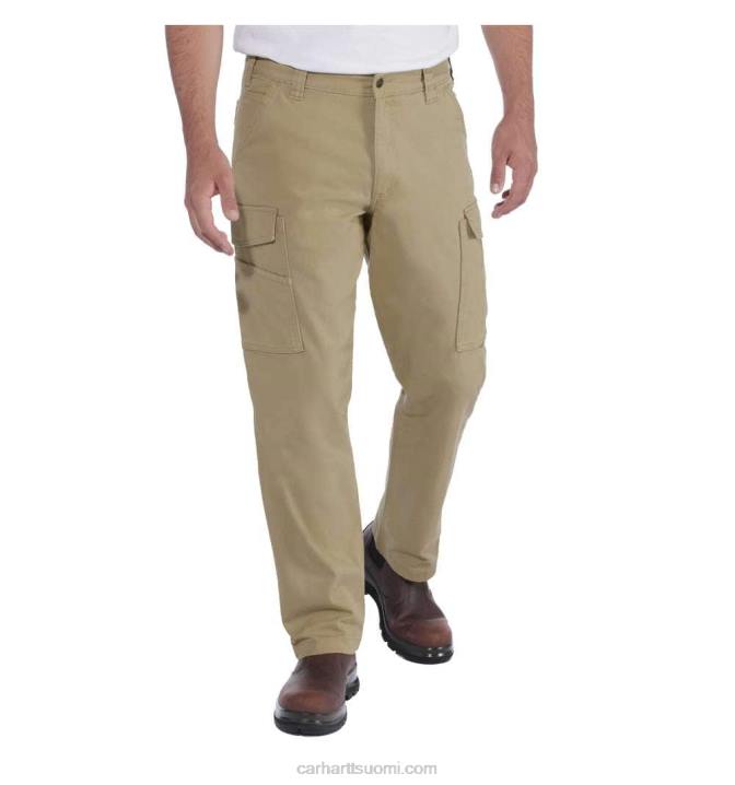 tumma khaki miehet Carhartt jäykkä joustava, rento istuvuus canvas cargo työhousut 4NNJ69
