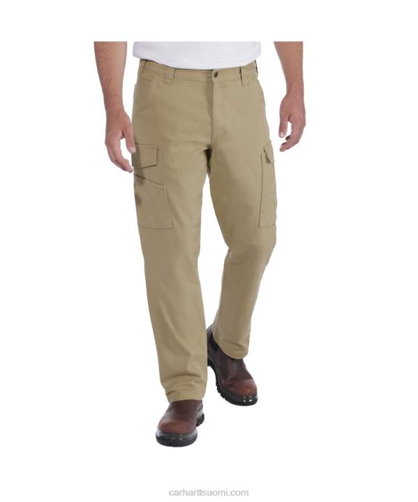 tumma khaki miehet Carhartt jäykkä joustava, rento istuvuus canvas cargo työhousut 4NNJ69