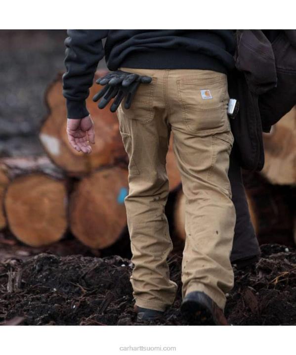 varjo miehet Carhartt kestävät joustavat rento istuvuus canvas-kaksoisetuiset työhousut 4NNJ59