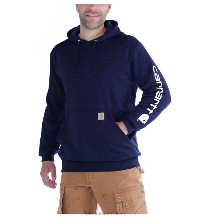 alppisininen kanerva miehet Carhartt löysä istuvuus, keskipainoinen logohihainen graafinen collegepaita 4NNJ38