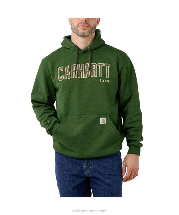 arborvitae kanerva miehet Carhartt löysä istuvuus, keskipainoinen huopalogograafinen collegepaita 4NNJ42