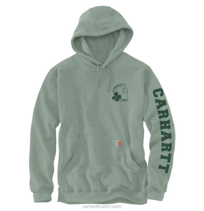 hiilikanerva miehet Carhartt löysä istuvuus, keskipainoinen hupullinen shamrock collegepaita 4NNJ36
