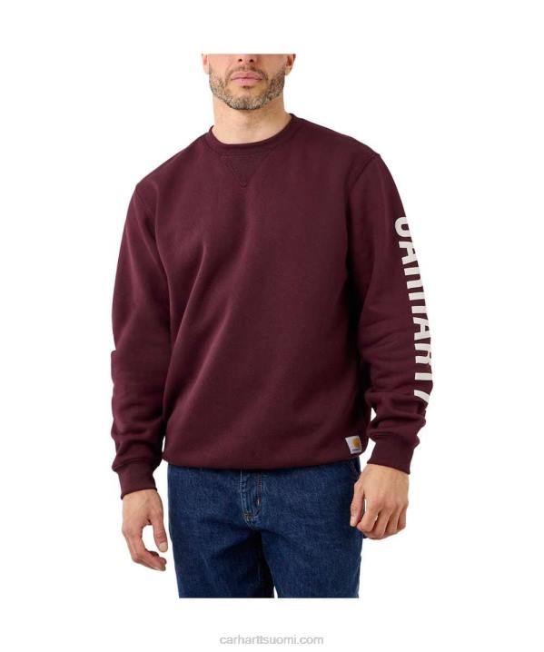 hiilikanerva miehet Carhartt väljä istuvuus, keskipainoinen pyöreäkaula-logoinen hihainen graafinen collegepaita 4NNJ41