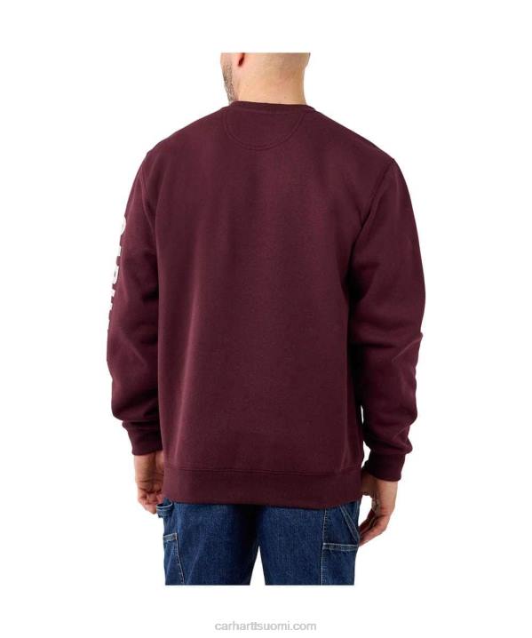 hiilikanerva miehet Carhartt väljä istuvuus, keskipainoinen pyöreäkaula-logoinen hihainen graafinen collegepaita 4NNJ41