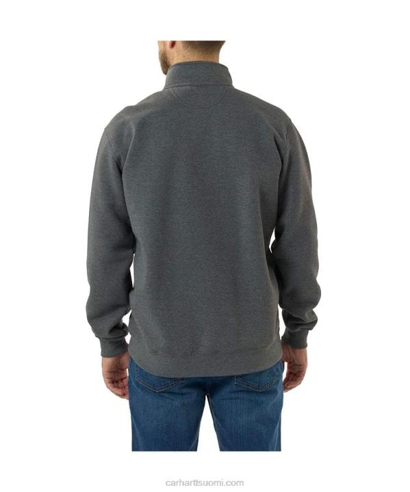 musta miehet Carhartt löysä istuvuus, keskipainoinen neljännesvetoketjullinen mallineulepaita 4NNJ47