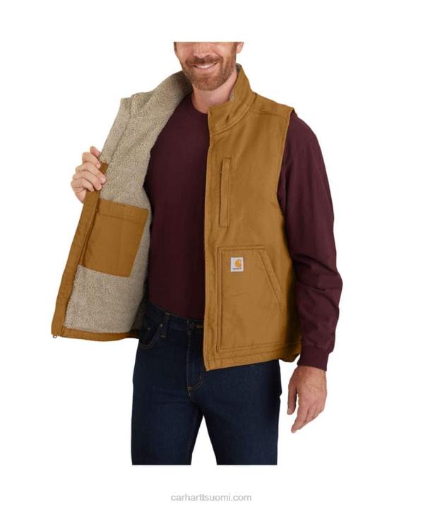 musta miehet Carhartt löysä istuvuus pesty ankka sherpa-vuorattu pila-kaulusliivi 4NNJ107