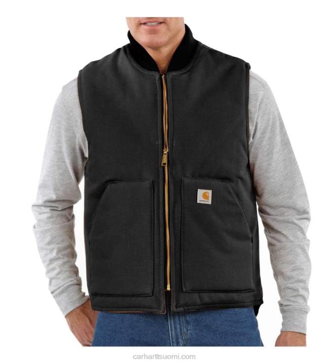 musta miehet Carhartt rento istuvuus kiinteä ankka eristetty kylkiliivi 4NNJ105