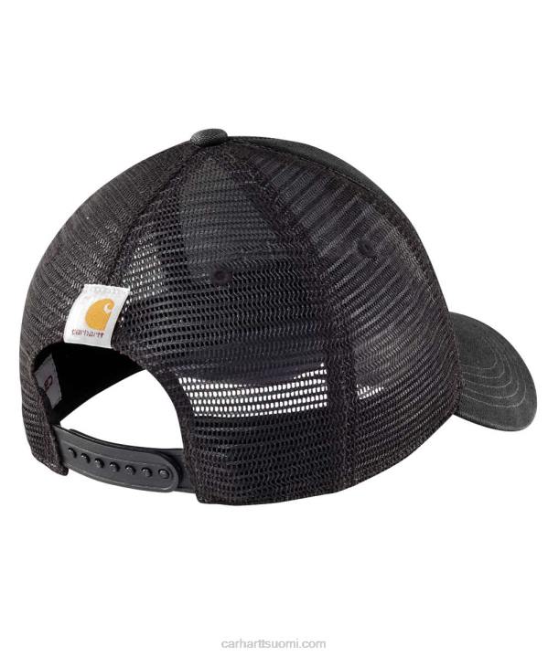 asfaltin musta miehet Carhartt canvas verkkoselkälogograafinen korkki 4NNJ88