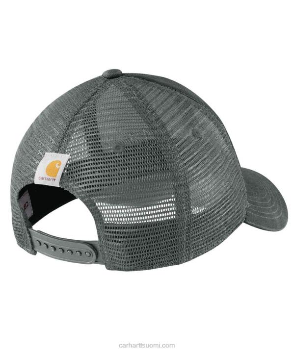 asfaltin musta miehet Carhartt canvas verkkoselkälogograafinen korkki 4NNJ88