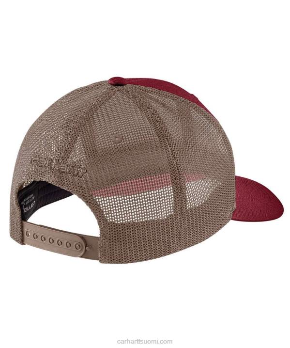 musta arborvitae miehet Carhartt vankka, joustava twill mesh-back logo patch cap 4NNJ87