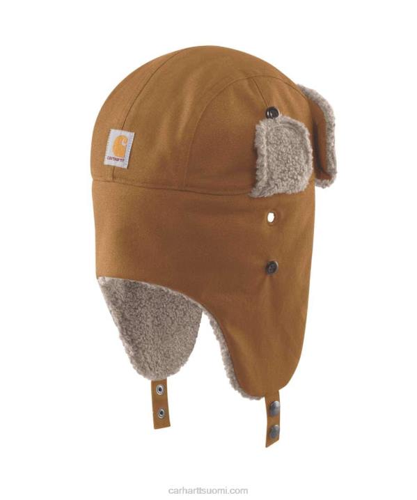musta miehet Carhartt sateen puolustaja canvas trapper hattu 4NNJ10