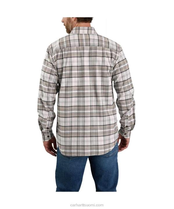 maltaat miehet Carhartt jäykkä flex rento istuvuus keskipainoinen flanelli pitkähihainen ruudullinen paita 4NNJ110