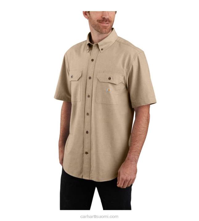 musta chambray miehet Carhartt väljä istuvuus, keskipainoinen chambray lyhythihainen paita 4NNJ112