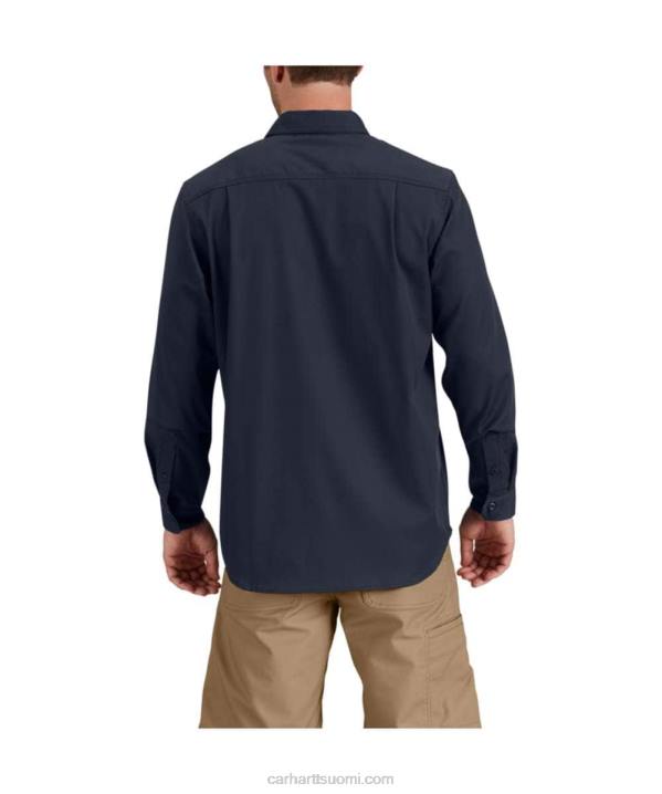 musta miehet Carhartt Kestävä ammattisarjan rento istuvuus canvas pitkähihainen työpaita 4NNJ114