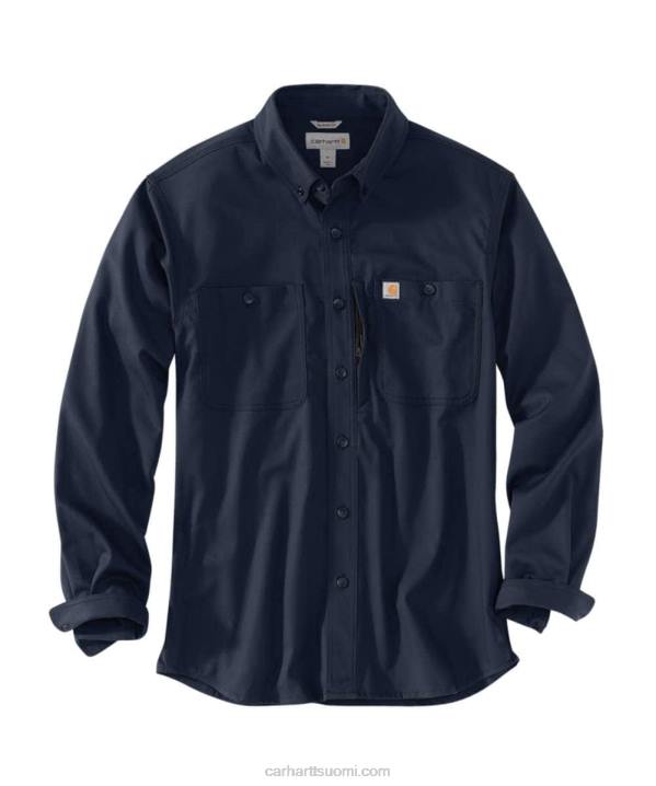 musta miehet Carhartt Kestävä ammattisarjan rento istuvuus canvas pitkähihainen työpaita 4NNJ114