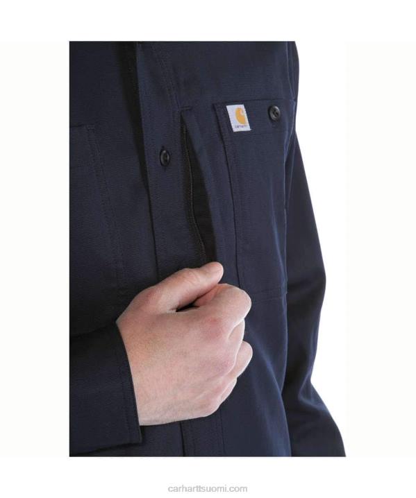 musta miehet Carhartt Kestävä ammattisarjan rento istuvuus canvas pitkähihainen työpaita 4NNJ114