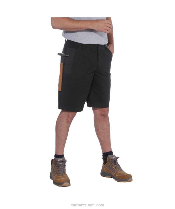musta miehet Carhartt teräs rugged flex relaxed fit hyödyllisyystyö lyhyt 4NNJ148