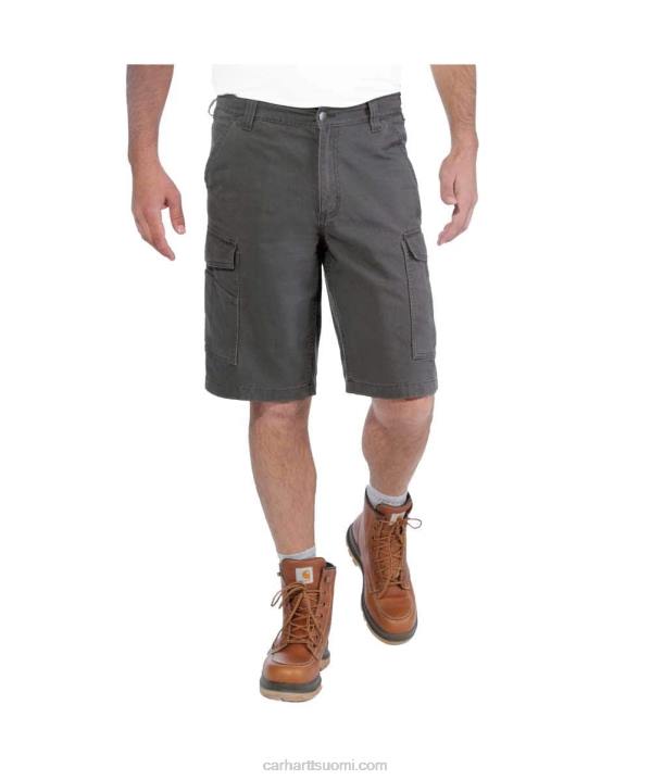 tumma khaki miehet Carhartt rugged flex relaxed fit canvas cargo work short 4NNJ149
