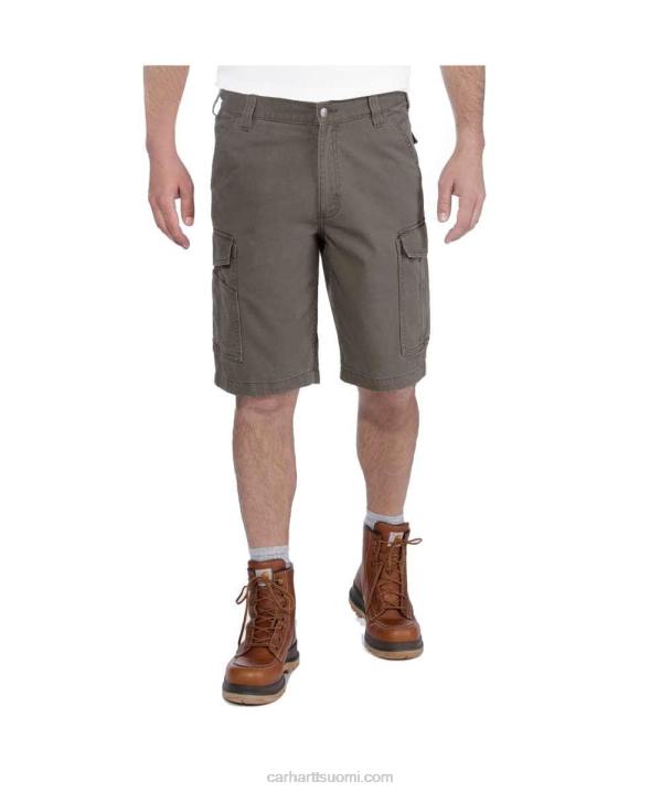 tumma khaki miehet Carhartt rugged flex relaxed fit canvas cargo work short 4NNJ149