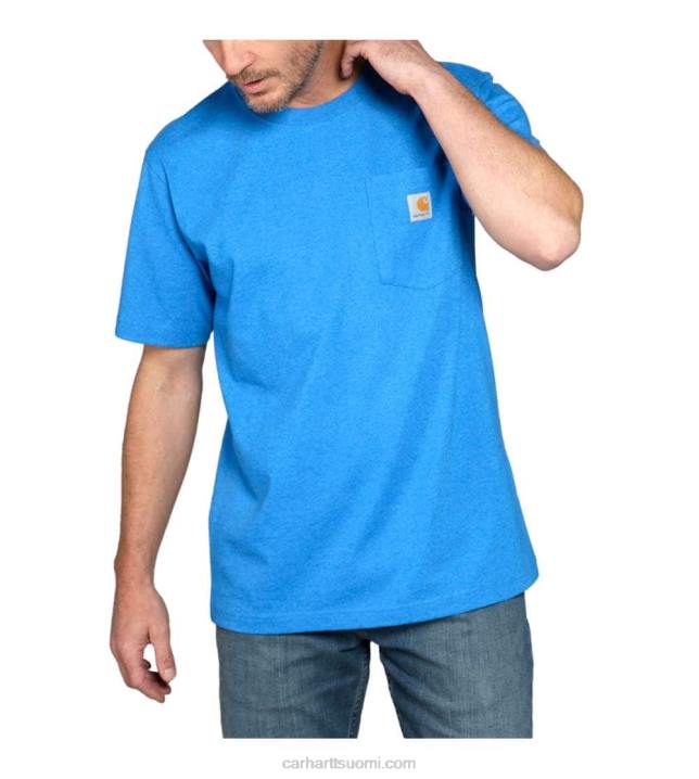 alppisininen kanerva miehet Carhartt rennon mallin raskas lyhythihainen k87 taskut-paita 4NNJ116