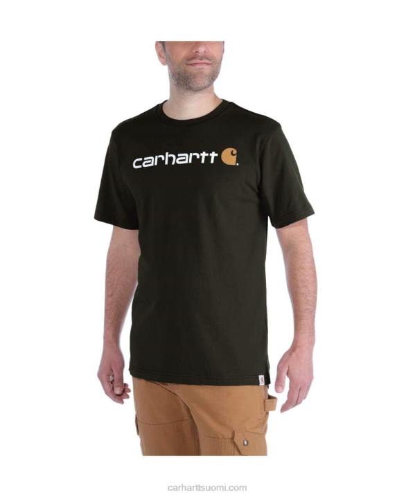 alppisininen kanerva miehet Carhartt rennon mallin raskas lyhythihainen logograafinen t-paita 4NNJ127