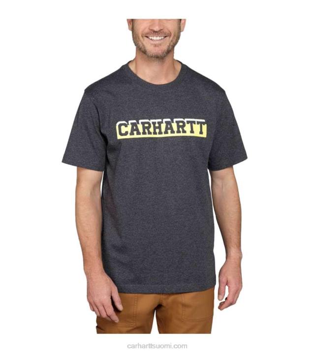 hiilikanerva miehet Carhartt rennon mallin raskas lyhythihainen logograafinen t-paita 4NNJ122