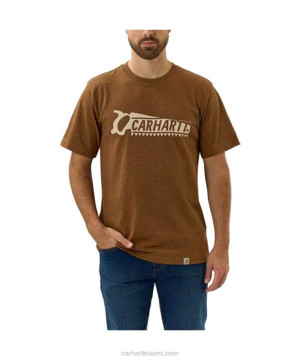 hiilikanerva miehet Carhartt rennon mallin raskas lyhythihainen sahagraafinen t-paita 4NNJ138
