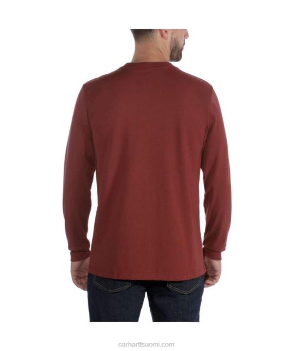 musta miehet Carhartt rennon istuvuuden raskas pitkähihainen logograafinen t-paita 4NNJ128