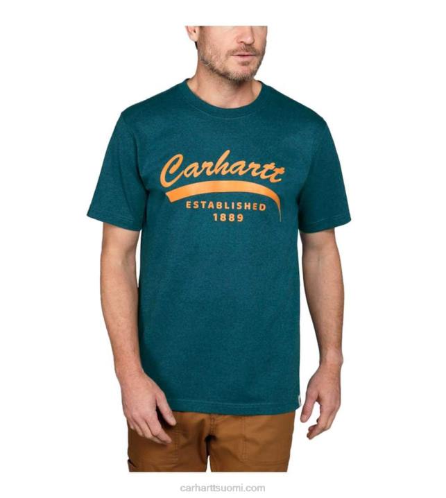 musta miehet Carhartt rennon mallin raskas lyhythihainen graafinen t-paita 4NNJ118