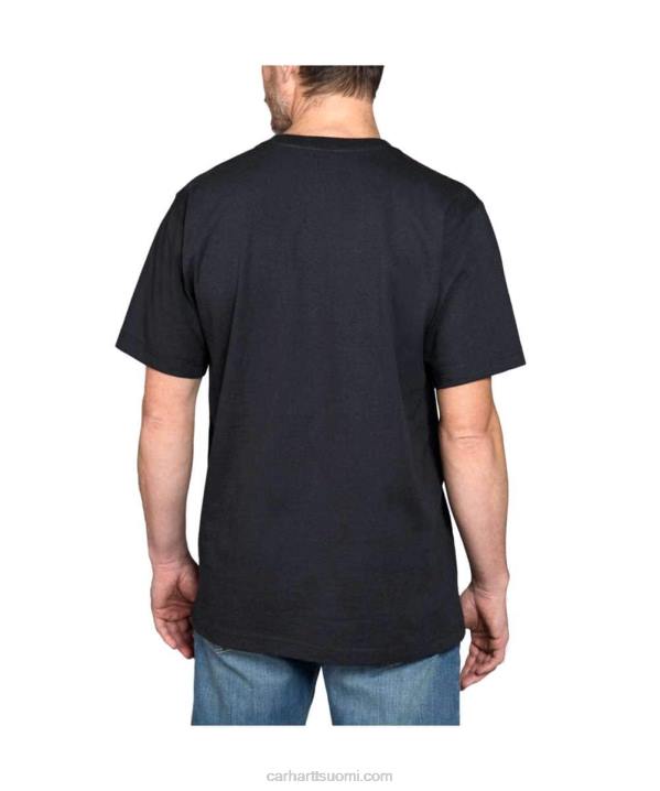 musta miehet Carhartt rennon mallin raskas lyhythihainen graafinen t-paita 4NNJ118