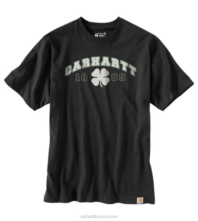 musta miehet Carhartt rennon mallin raskas lyhythihainen shamrock-t-paita 4NNJ117