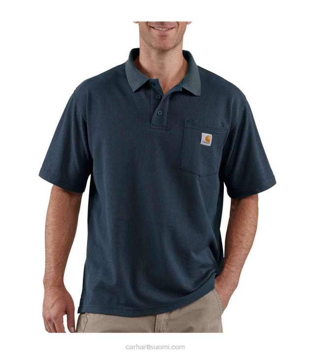 musta miehet Carhartt väljä istuvuus, keskipainoinen lyhythihainen taskupoolo 4NNJ137