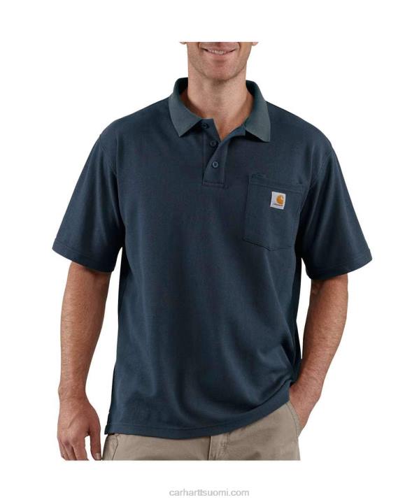 musta miehet Carhartt väljä istuvuus, keskipainoinen lyhythihainen taskupoolo 4NNJ137