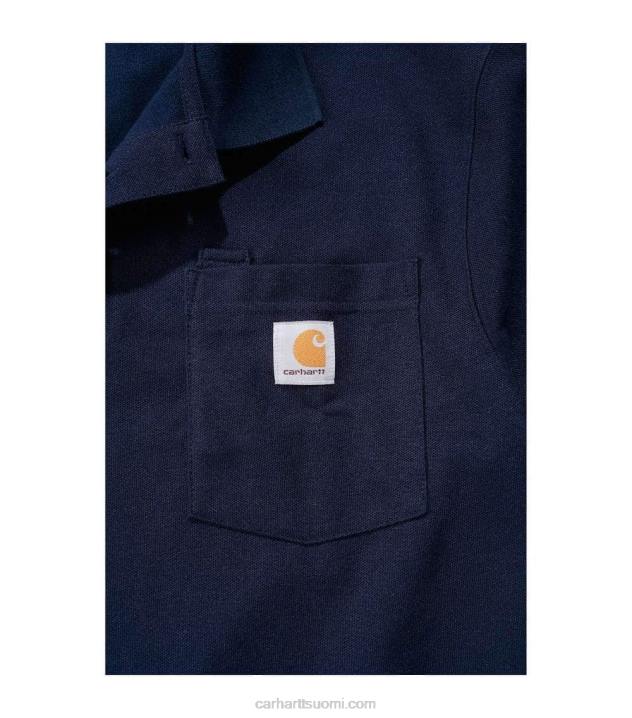 musta miehet Carhartt väljä istuvuus, keskipainoinen lyhythihainen taskupoolo 4NNJ137