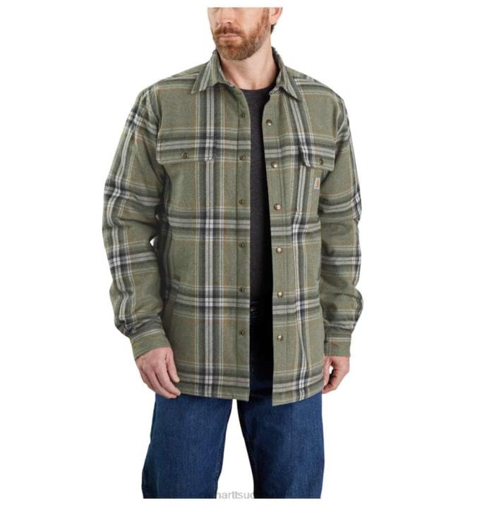 asfaltti miehet Carhartt rento istuvuus raskaan flanellin sherpavuorattu paita jac 4NNJ31