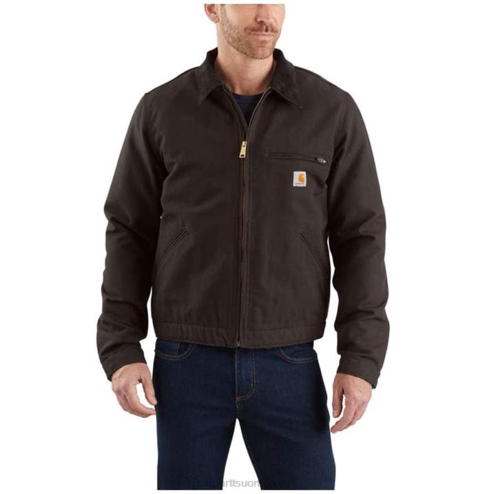 musta miehet Carhartt rennon istuvuuden ankkahuopa vuorattu detroit-takki 4NNJ17